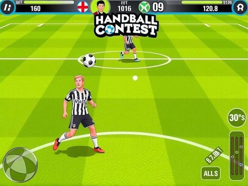 Fast-paced handball action in Intense Handball Contest Intense Handball Contest Gameplay Screenshot